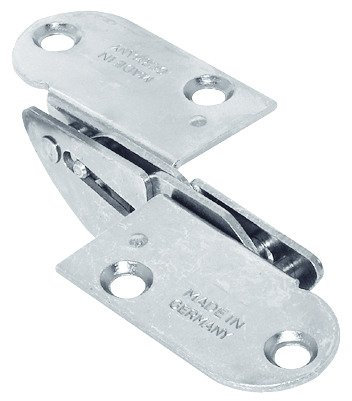 Gedotec Klappbeschlag Tisch-Klappenbeschlag klappbar für Zargen-Tische und Bänke | Klappen-Scharnier zum Einlassen für Plattendicke 18 mm | 1 Stück - Klappscharnier für Tischplatten aus Holz