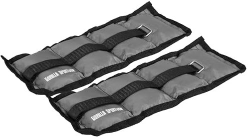 GORILLA SPORTS® Gewichtsmanschetten - 2er Set, Gewichte 1kg, 2kg, 3kg, 4kg, 5kg, 6kg, 7kg, 8kg, 10kg, Verstellbar - Fußgelenkgewichte, Armgewichte, Handgelenkgewichte, Handgelenk, Laufgewichte