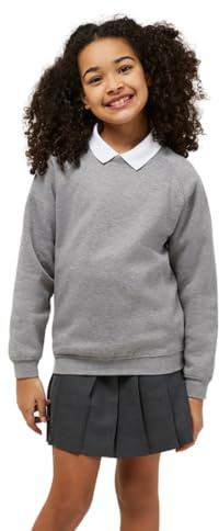 Trutex Kids School Sweatshirt | Crew Neck Cotton-Rich Standard Fit School Uniform Jumper for Boys and Girls