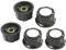 sourcing map 5 x 6 mm Schaft Kunststoff Potentiometer Knöpfe Caps Schwarz Silber Ton de