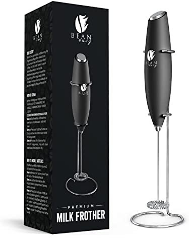 Bean Envy Fouet électrique mousseur pour le lait - Pour créer le latte parfait – Support en acier inoxydable inclus