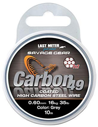 Savage Gear Carbon 49 Strand Stainless Steel Wire: 35lb, 16kg
