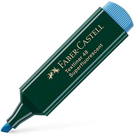 FABER-CASTELL 154851 - Textmarker Textliner 48, nachfüllbar, blau