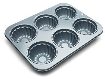 Fox Run Muffinform, geriffelt, 35,6 x 26,7 x 5,1 cm, metallisch
