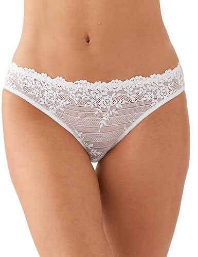 Wacoal Women's Embrace Lace Bikini, White, XL