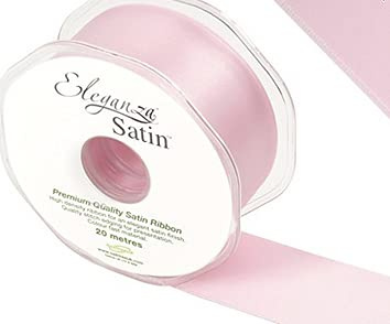 Eleganza Premium Quality Ribbon, Satin, Lt. Pink, 11 x 11 x 4 cm
