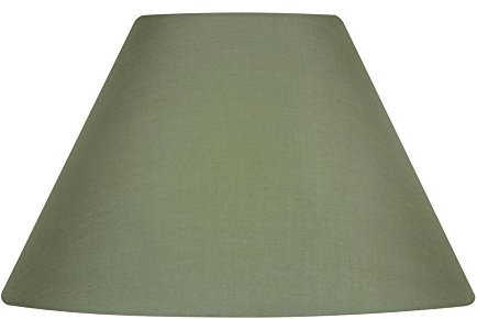 Oaks Lighting Cotton Coolie Shade, 8-inch, Fabric, Sage Green, S501/8 SE