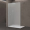 doporro Paroi de Douche à L'italienne Opaque 120cm Pare-Douche Verre de Sécurité 10mm Bremen02VS 120x200cm Profilé Chromé Stabilisateur Rond