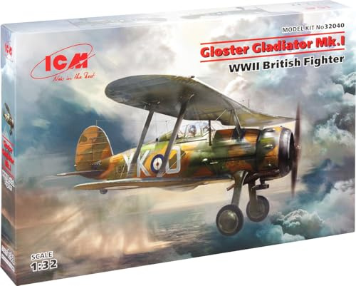 ICM ICM32040 1:32-Gloster Gladiator Mk.I, WWII British Fighter