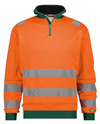 DASSY® Denver Warnschutz Sweatshirt - Größe XL - NEONORANGE/FLASCHENGRÜN