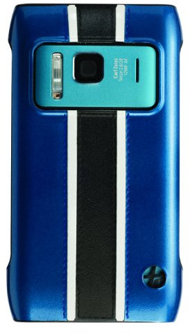 Trexta Racing Serie snap on Tasche für Nokia N8 blau