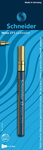 Schneider Schreibgeräte Lackmarker Maxx 271, 1-2 mm, gold, 1er Blisterkarte