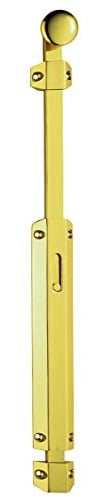 Carlisle Brass AQ82EX Surface Bolt C/W with 6 INCH Extended 32MM KNOB, Polished Brass, 300mm (12)