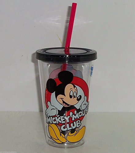 Boutique Disney Mickey Mouse Club Cup Gobelet en acrylique Pailles r utilisables Fast Food