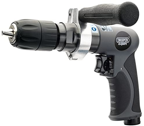 Draper 14266 Composite Body Soft Grip Reversible Air Drill with 13mm Keyless Chuck, 1/2 Drive