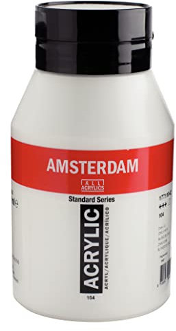 1 LITRE - Amsterdam Peinture Acrylique - Blanc de Zinc