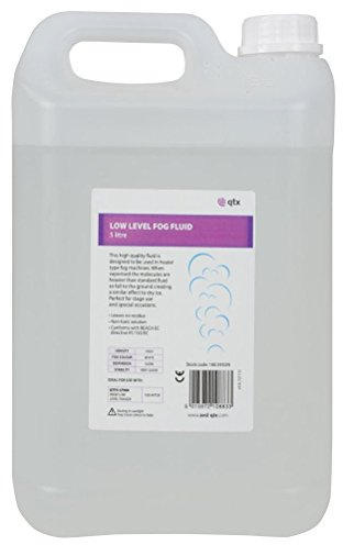 QTX | Low Level Fog Fluid Formulated to Create a Dense, low Level Cloud of Fog, a Similar Effect to CO2, Non-Toxic & Water-Based | 5 Litre Clear