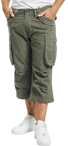 Brandit Industry Vintage 3/4 Shorts, Color: olive, Size: M