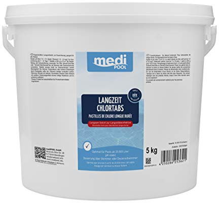 POWERHAUS24 Chlortabletten organisch - 200g - 5KG - langsam löslich - Aktivchlor Mind. 90% Pflegefibel
