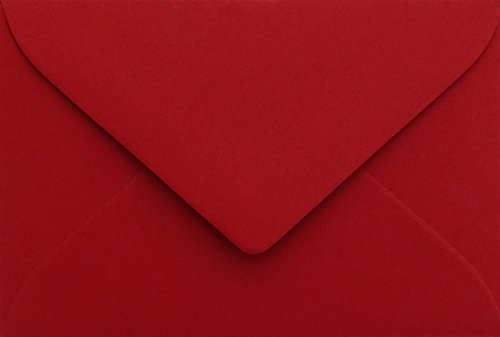 25 Briefumschläge Mini geeignet für Visitenkarten Rosen Rot 6 x 9 cm Verschluss-Technik: feuchtklebend, Grammatur 120 g/m²