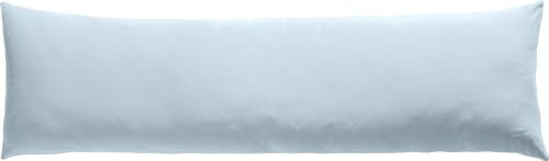 REDBEST Seitenschläferkissenbezug Single- Jersey San Francisco, hellblau Größe 40x140 - weiche Qualität, bügelfrei, praktischer Reißverschluss, 100% Baumwolle