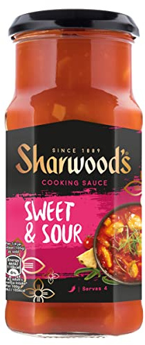 Sharwood's Sweet & Sour Sauce, Tangy Pineapple & Pepper, 425 g | Vegetarian Friendly, Versatile Cooking Sauce, Perfect for Quick Meals, Authentic Ingredients