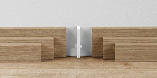 Parador Übergangskappen höhenvariabel - verbindende Kappen für Sockelleisten - weiß - Typ SL 3/5/6/18