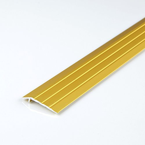 [DQ-PP] 1 x ALU PROFIL Abschlussprofil 5mm selbstklebend Farbe: gold, Länge: 100cm Teppichschiene Schweller Laminat Parkett Übergangsprofil NEU