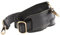 LECONI Trageriemen Leder Nylon Schulterriemen breiter Schultergurt für Taschen Umhängegurt längenverstellbar 4x150cm schwarz LEC-R2