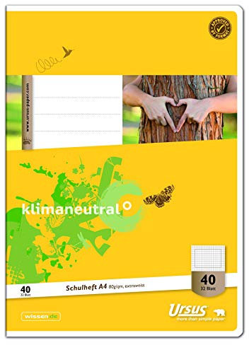 Ursus Basic 040432042 Chlorfrei - Hefte 20 Blatt Heft A4 32 Blatt Lin40