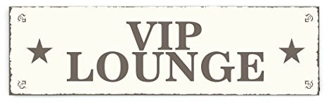 SCHILD Türschild « VIP LOUNGE » Shabby Vintage Holzschild Dekoschild Dekoration home accessoires Heim Diva