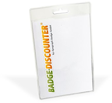 25 Ausweishalter HSV Ausweishüllen transparent Hochformat Ausweistasche Einschübe 91x60mm hochwertige robuste Namensschilder Schutzhülle durchsichtig Einschub Hülle vertikal Werksausweis Kartenhalter