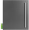Design-Briefkasten mit Zeitungsrolle grau-aluminium (RAL 9007) MOCAVI Box 110 Postkasten mit Zeitungsfach groß Wand-Briefkasten mit Zeitungsbox moderner Briefkasten rostfrei DIN A4 deutsche Qualität