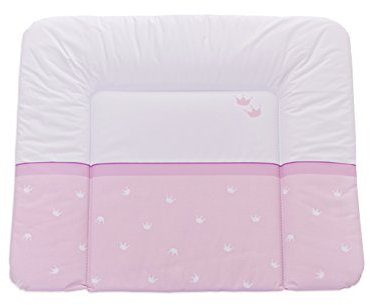 Träumeland TT12515 Wickelauflage Krönchen, 75 x 85 cm, rosa