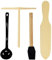 Andrew James Crepe Maker Accessories | Ladle, Oil Brush, Batter Spreader, Wooden Palette Spatula | Makes Pancakes Crepes and Sweet Desserts