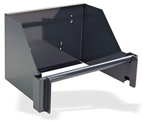 ADB Papierrollenhalter, Rollenhalter für Werkstatt Putzpapier, für Werkstattwagen, Werkzeugwagen Zubehör, aus Stahlblech, BHT 300x200x250