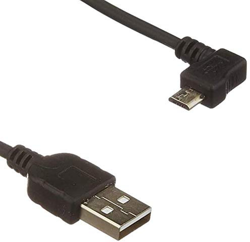 System-S Micro USB Kabel Datenkabel Ladekabel mit 90° Winkelstecker 90 Grad gewinkelt 30 cm