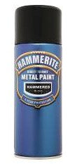 Hammerite Metal Paint Hammered Black 400ml Aerosol (312539)