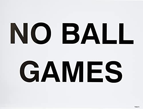 Caledonia Signs 17030K No Ball Games Sign, Rigid Plastic, 400 mm x 300 mm,White