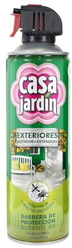 CASA JARDIN | Aerosol Insecticida | Indicado Espacios Abiertos o Semiabiertos | Barrera de Protección Durante 8 Horas | Contenido: 500 ml