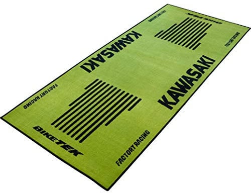 Biketek Série 3 Tapis de garage Inscription Kawasaki