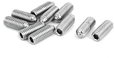 sourcing map 10stk M8x20mm 304Edelstahl Sechskant Madenschraube Set Schraube Feder Kugel DE de