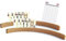 Ludomax Lange Holz - Kartenhalter, 50cm (ohne Spielkarten) - Zweierpack inklusive Spielblock