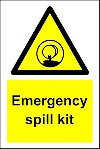 Emergency Spill Kit Sign - Self Adhesive Sticker 300mm x 200mm