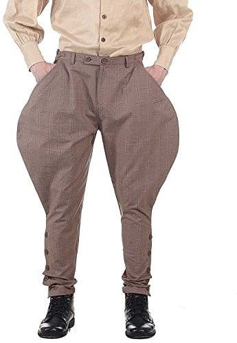 ThePirateDressing Jodhpur-Hose, Steampunk, viktorianisch, Gothic, Punk, Vampir, Royal, C1326 Gr. 31-35, beige