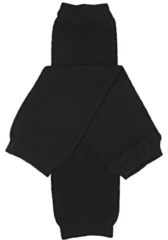 juDanzy Solid baby and toddler leg warmers for boys and girls Newborn and One Size (Black, One Size)