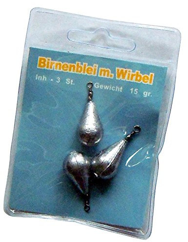 7-80 g Birnenblei mit Wirbel Birnenblei Grundblei Angelblei Grund Angel Blei (15 g)