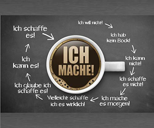 Crealuxe Mousepad personalisiert - Ich Mache! - Mauspad mit Motiv, Spruch oder Wunschtext – Mousepad für Büro/Gaming – Geschenkartikel Computerzubehör – optional mit Namen oder Foto