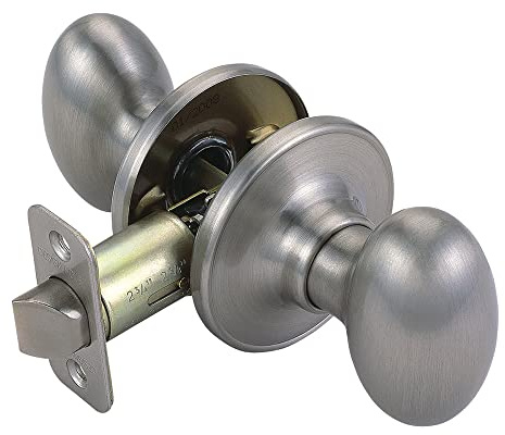Design House Egg Passage Door Knob, Satin Nickel