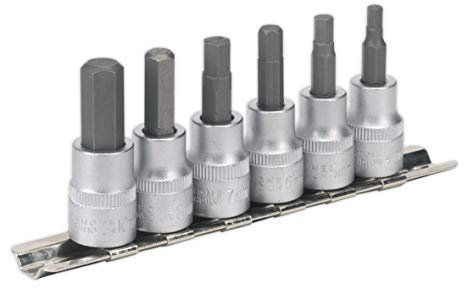 Sealey Ak656 Hex Key Socket Set 6Pc 3/8Sq Drive Metric